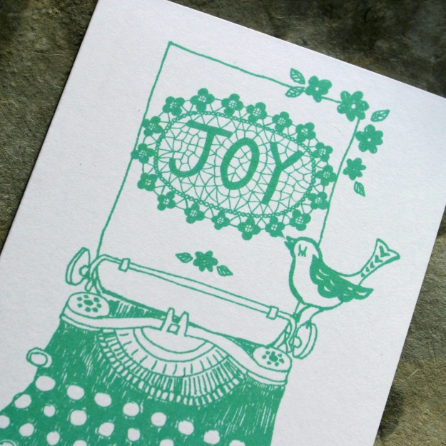Card with Joy text Beetroot Press